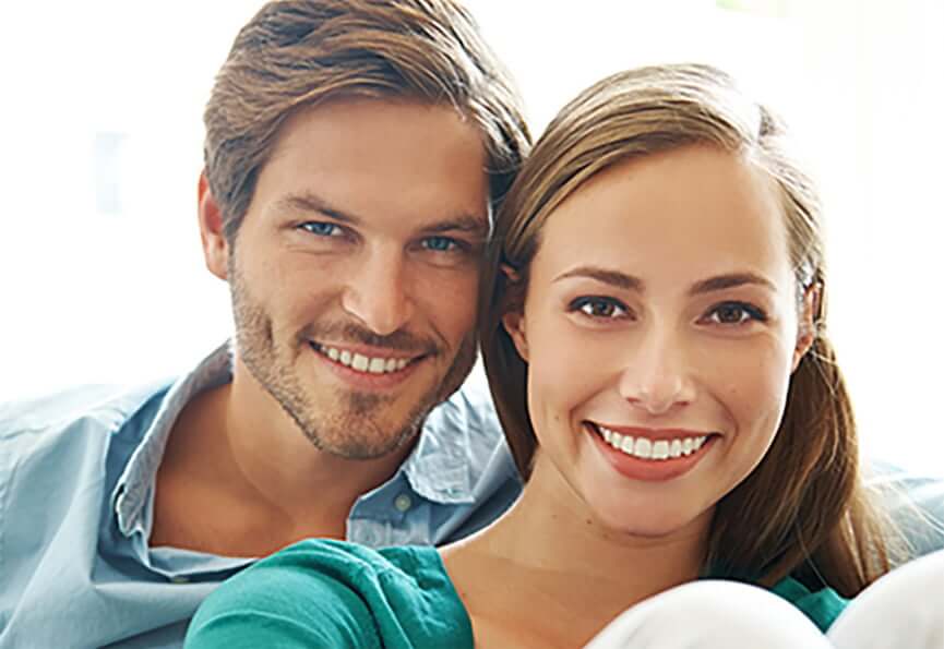 happy, smiling couple