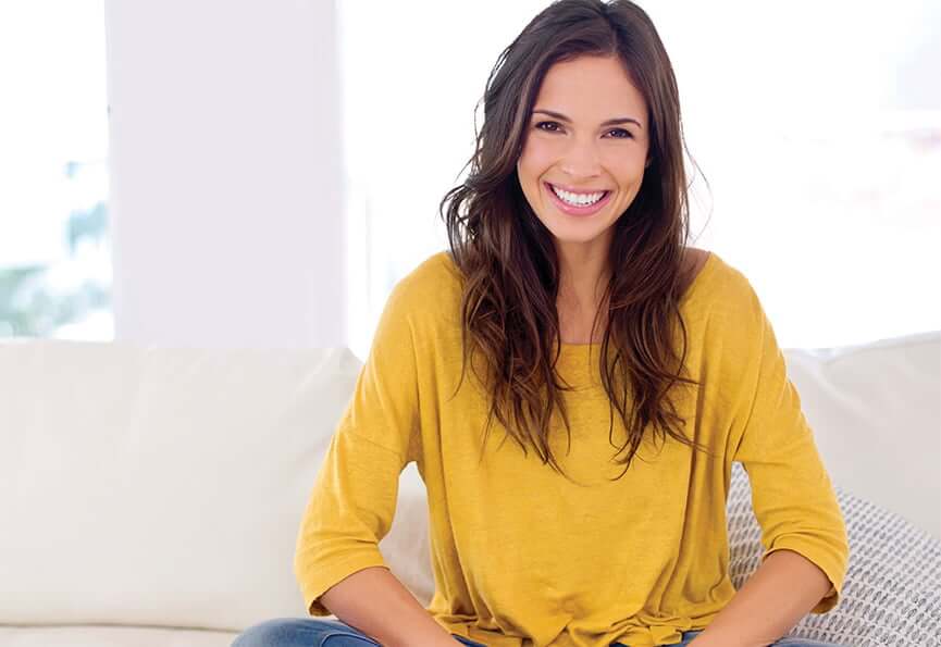 woman with a bright, white smile
