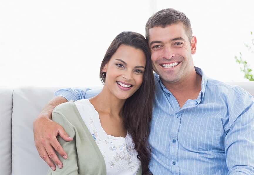 happy, smiling couple