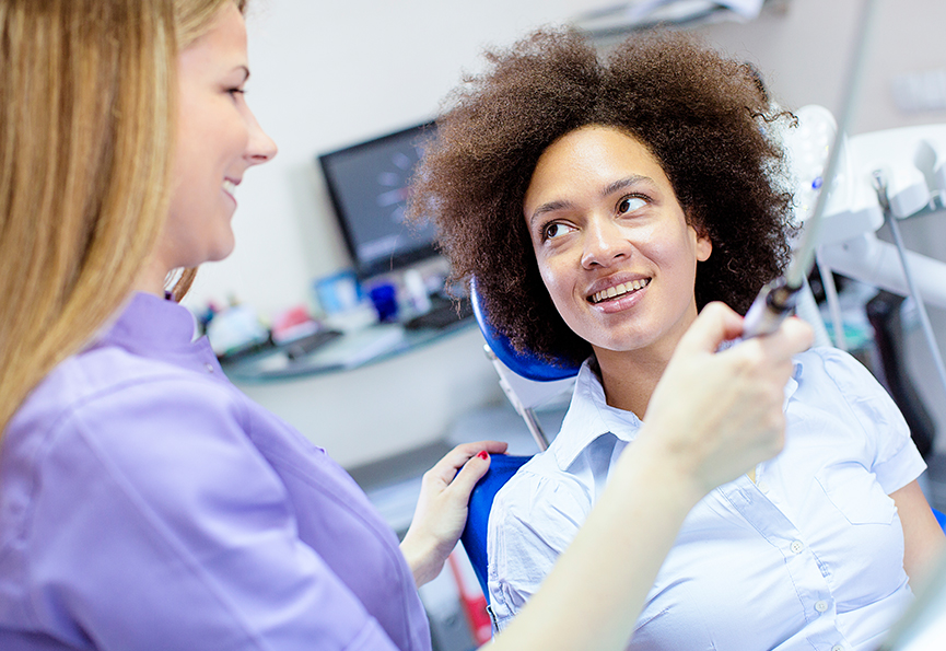 woman at the dentist